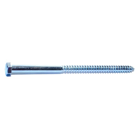 Midwest Fastener Lag Screw, 3/8 in, 7 in, Steel, Zinc Plated Hex Hex Drive, 50 PK 01324